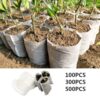 100/300/500pcs Plant Nursery Pot Seedling-Raising Bag