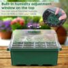 12 Holes Plastic Nursery Pots Planting Seed Box Garden