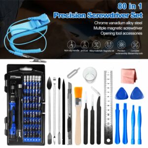 Alternative view of 81 in 1 Professional Precision Screwdriver Set Magnetic Driver Kit Portable Bag for Laptop iPhone PC Cell Phone Repair Tools Kit