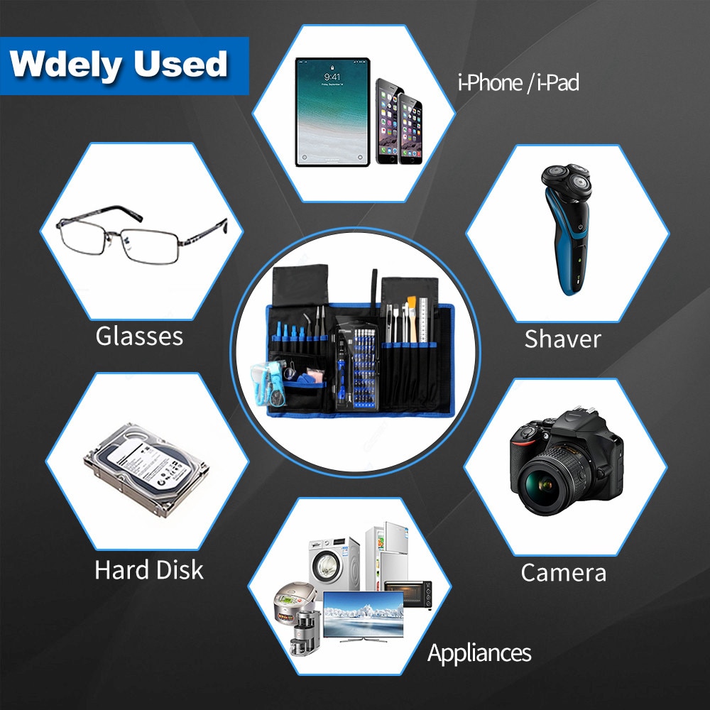 81 in 1 Professional Precision Screwdriver Set Magnetic Driver Kit Portable Bag for Laptop iPhone PC Cell Phone Repair Tools Kit - Image 6