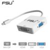 FSU 3 in 1 Mini DP DisplayPort to HDMI VGA DVI Adapter Mini DP Cable Converter for Mac Book Pro Air Monitor Mini DisplayPor
