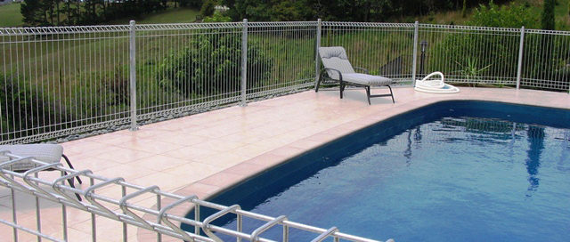 Galvanized pool fence panels