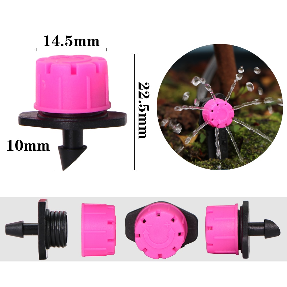 5-50m DIY Micro Drip Irrigation System 8 Hole Adjustable Flow Dripper Atomizer Watering Kit Garden 1/4'' Hose Spray Misting Kit - Image 3