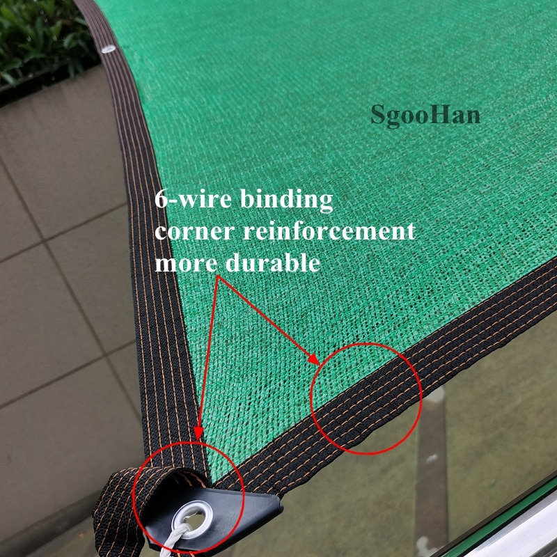Anti-UV HDPE Green Sun Shading Net Outdoor Sunshade Net Garden Shelter Canopy Succulent Plant Gazebo Balcony Shade Netting Cloth - Image 3