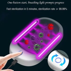Alternative view of Portable UV Sterilizer Box UV Sanitizer Ultraviolet Sterilizer Facemask Disinfection Cabinet for Jewelry Watch Phone Sterilizer